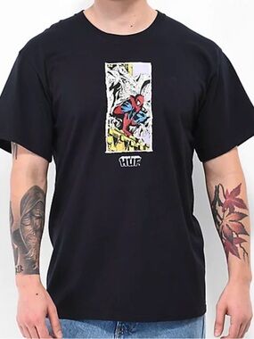 HUF X Marvel Spider-Man Moody T-shirt- L  / Brand New Never Opened